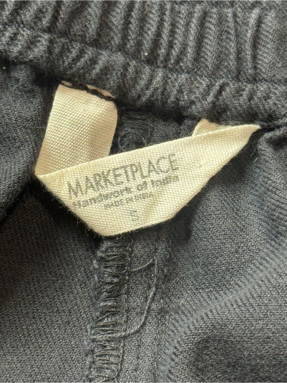 MARKETPLACE Cotton Patchwork Wide Leg Pull On Pants size S - Picture 7 of 12